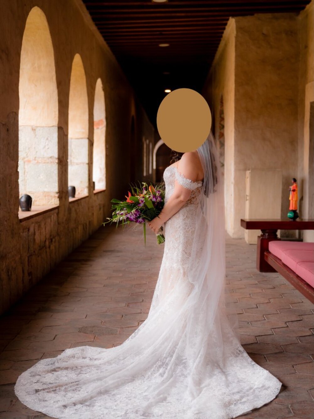 Calla Blanche Bernice 122240 Wedding Dress Size 10 Ivory Lace Mermaid Bridal Gow